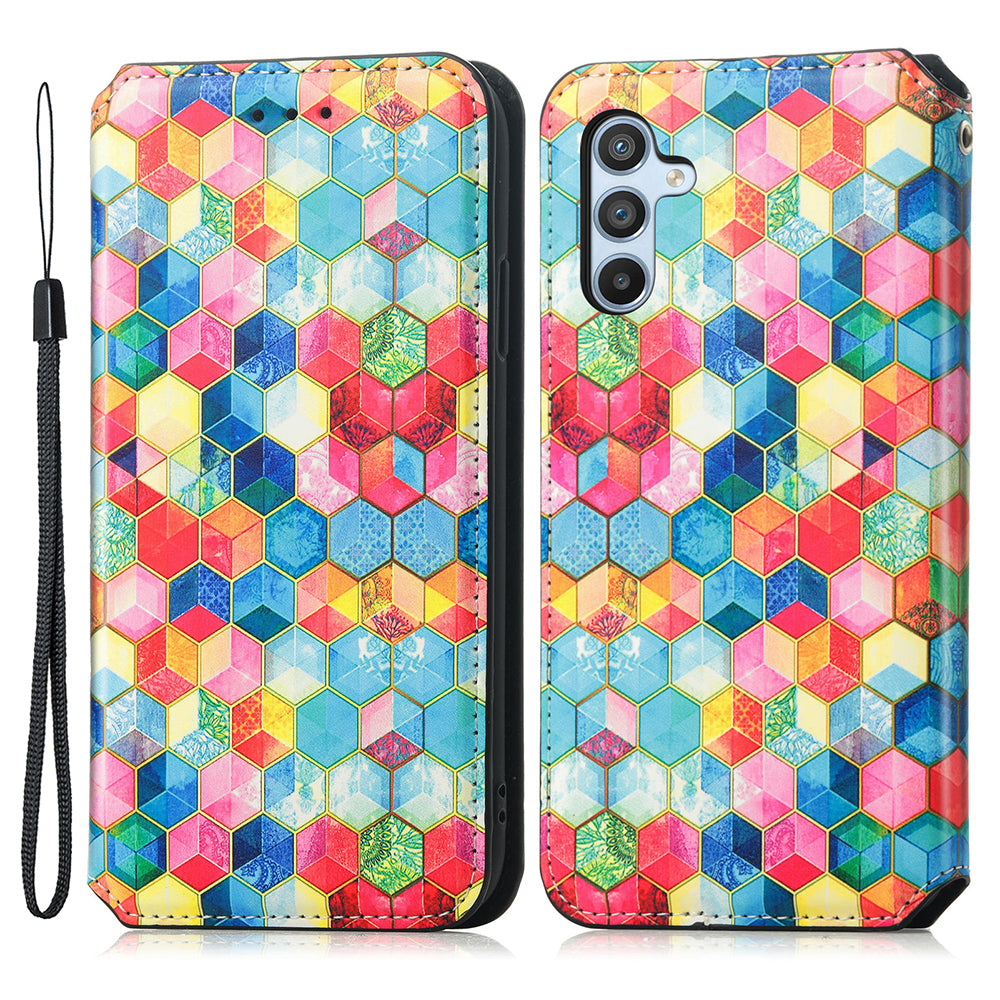 CASENEO 001 Series for Samsung Galaxy A34 5G RFID Blocking Pattern Printing Phone Case Leather Wallet Stand Shell CASENEO 001 Series for Samsung Galaxy A34 5G RFID Blocking Pattern Printing Phone Case Leather Wallet Stand Shell